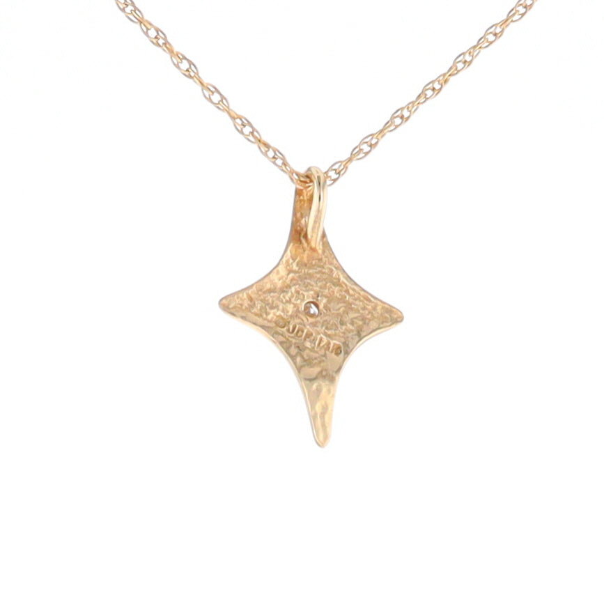 North Star Pendant Diamond Solitaire