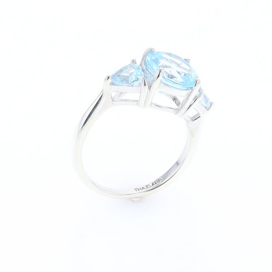 Light Blue Topaz Sterling Silver Ring