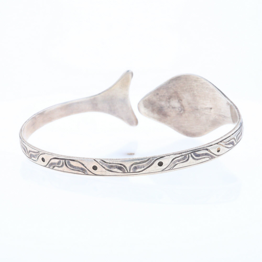 Halibut Fish Engraved Cuff Bracelet