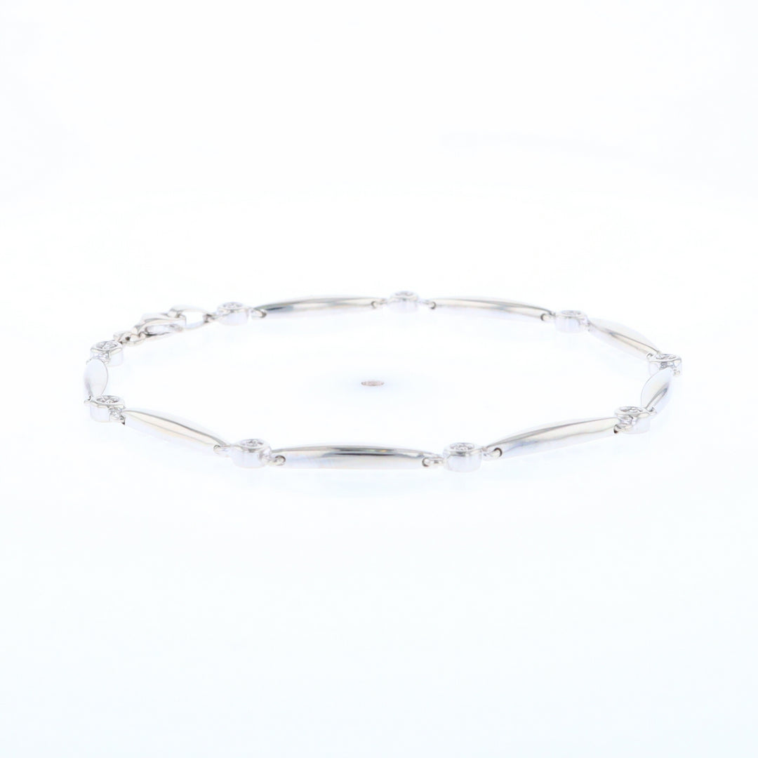 Elongated Link Diamond Bracelet