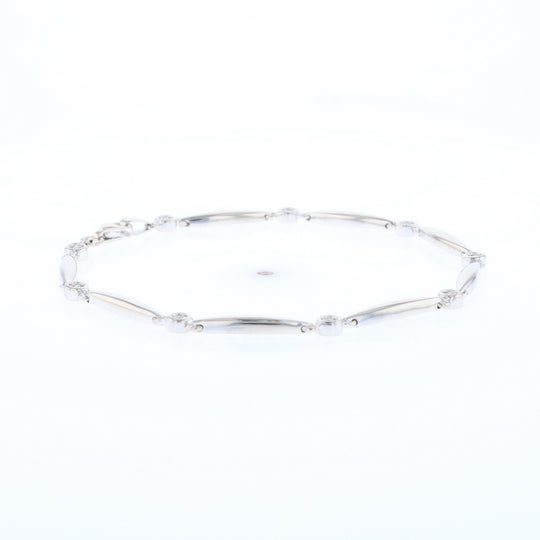 Elongated Link Diamond Bracelet