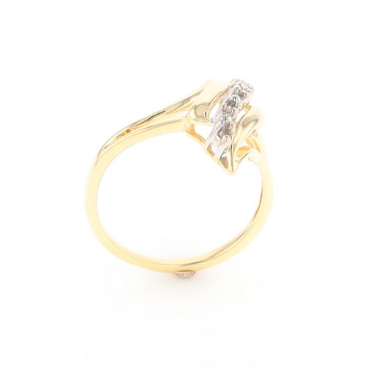 Diamond Waterfall Bypass Ring