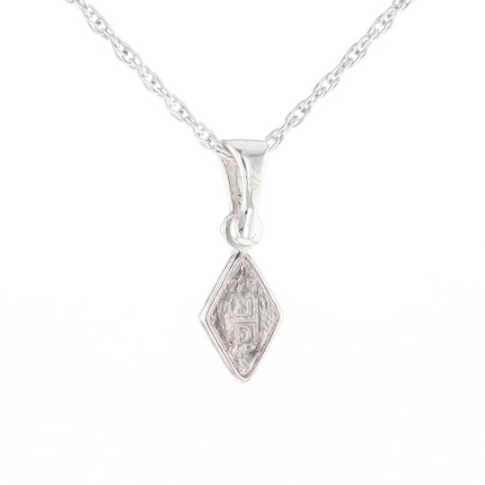 Sterling Silver Gold Quartz Inlaid Diamond Pendant - G3