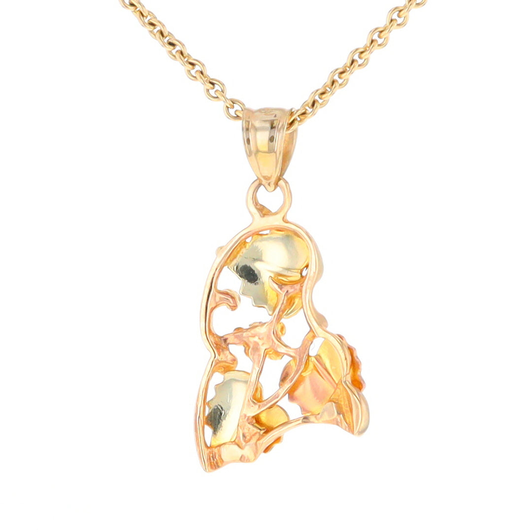 Black Hills Gold Three Leaf Pendant