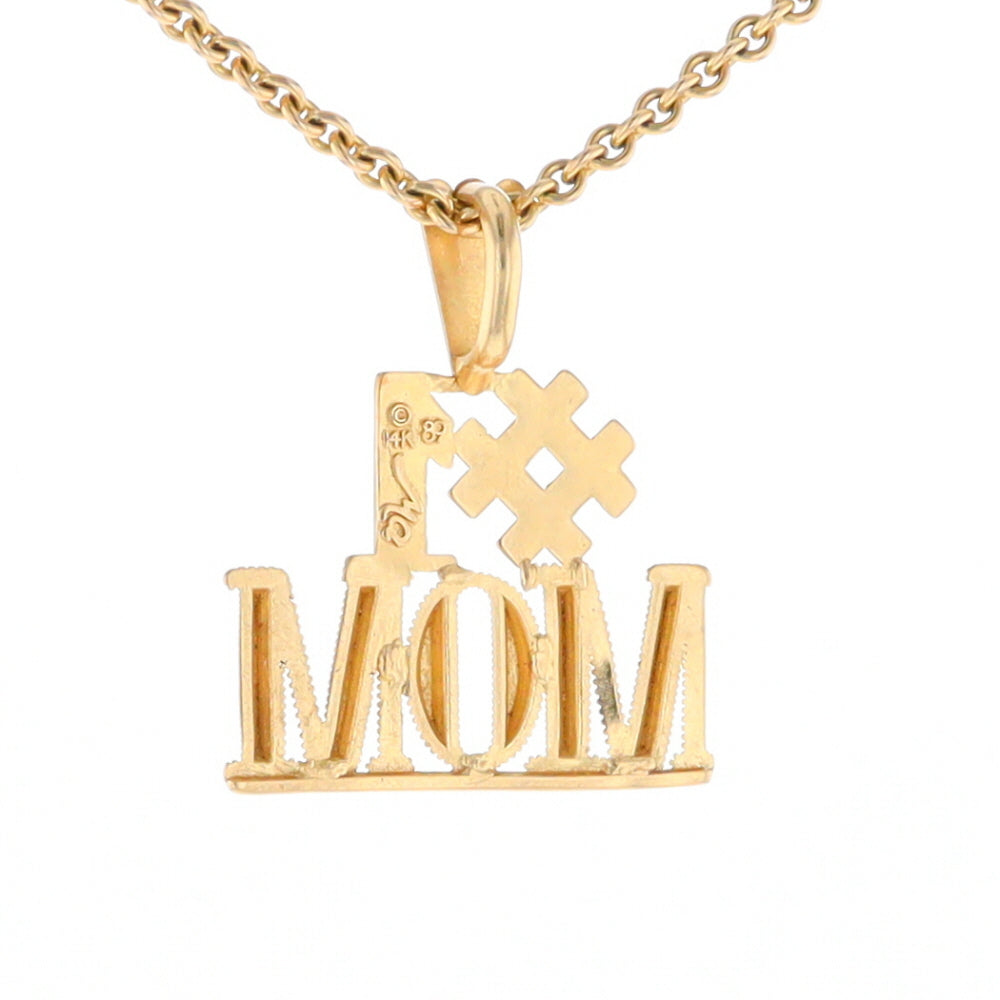 Yellow Gold #1 Mom Pendant