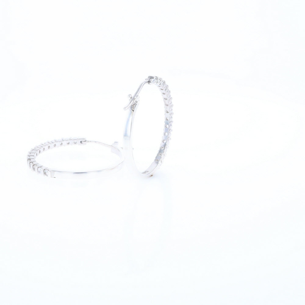 Cubic Zirconia Hoop Earrings