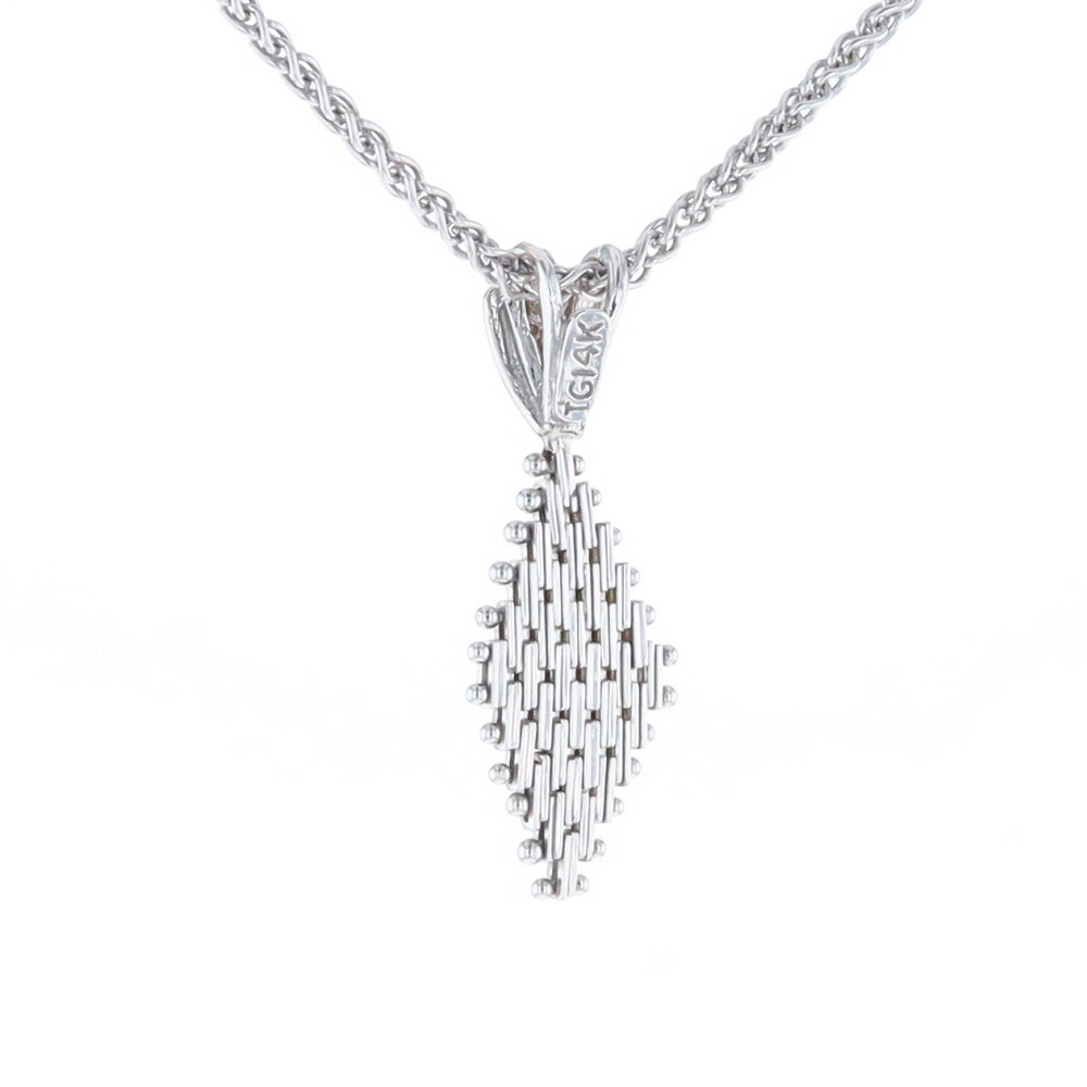 Woven White Gold Pendant