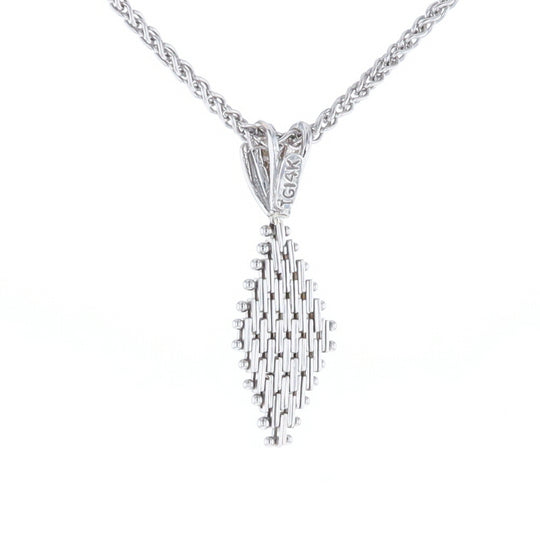 Woven White Gold Pendant