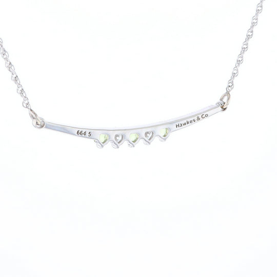 Peridot & Diamond Mother's Necklace