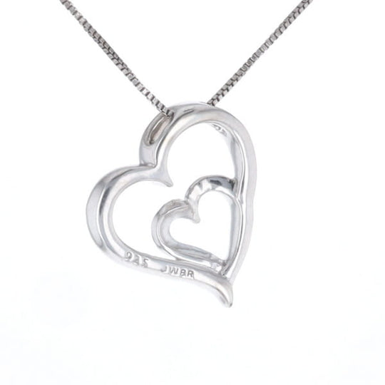 Double Heart Diamond Necklace