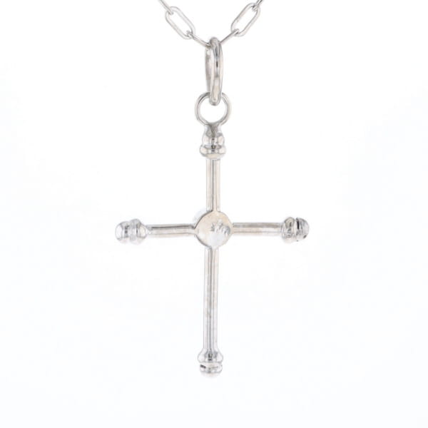 Silver Peridot Cross