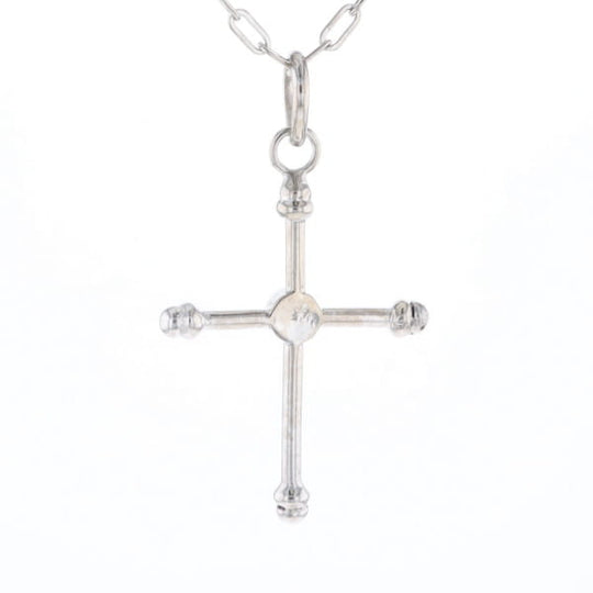 Silver Peridot Cross