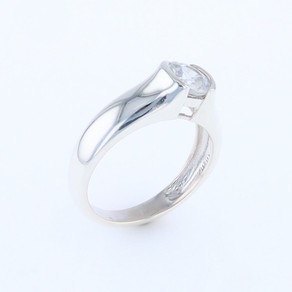 Cubic Zirconia Solitaire Ring