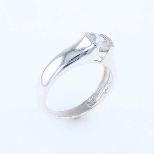 Cubic Zirconia Solitaire Ring