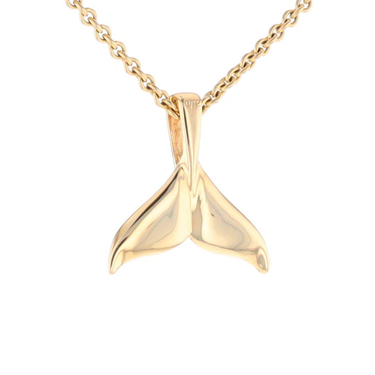 Whale Tail Necklaces Natural Gold Quartz and Nuggets Inlaid Pendant