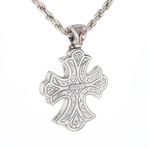 Sterling and 18K Gold Konstantino Cross Pendant