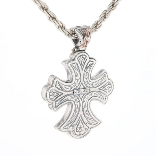 Sterling and 18K Gold Konstantino Cross Pendant