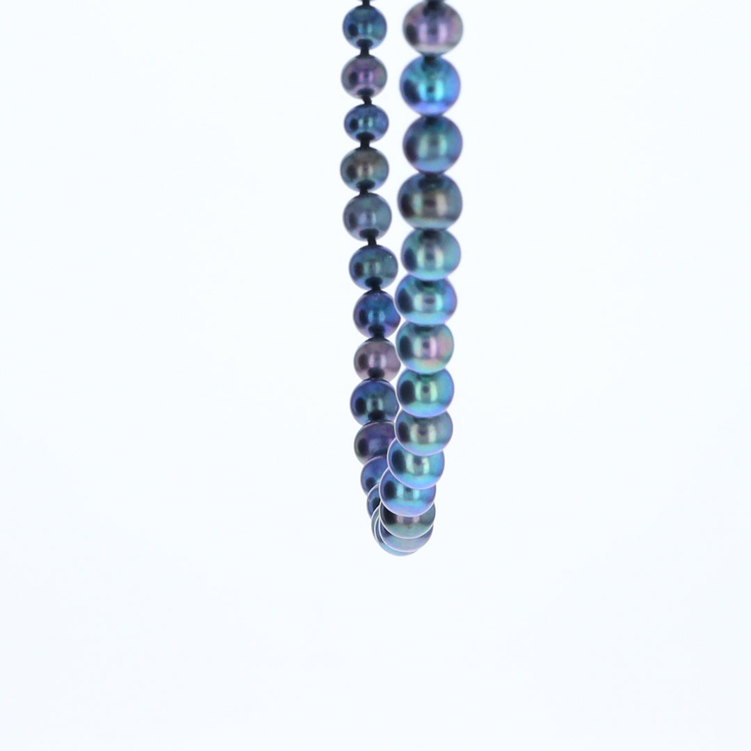 Cultured Tahitian Blue Pearl Strand Necklace