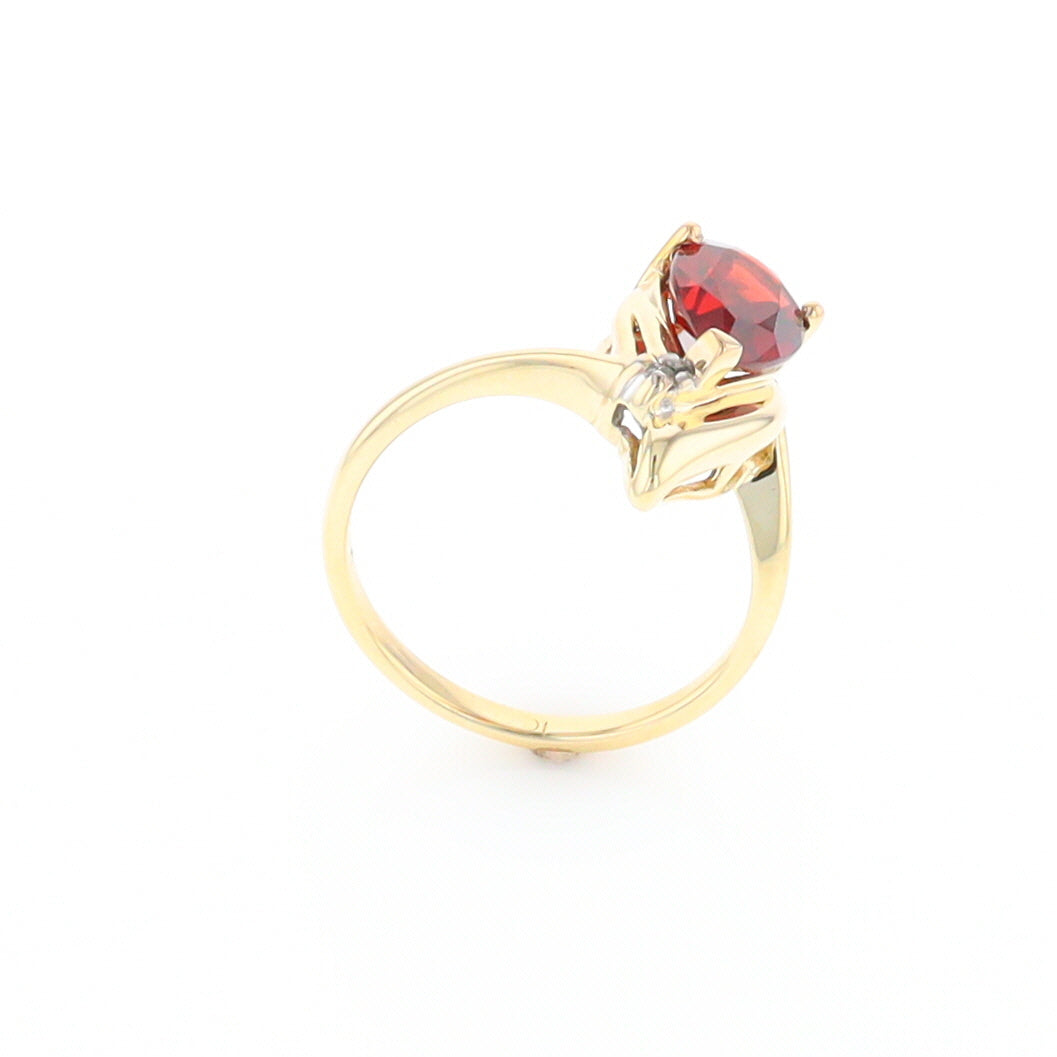 Pear Garnet Ring