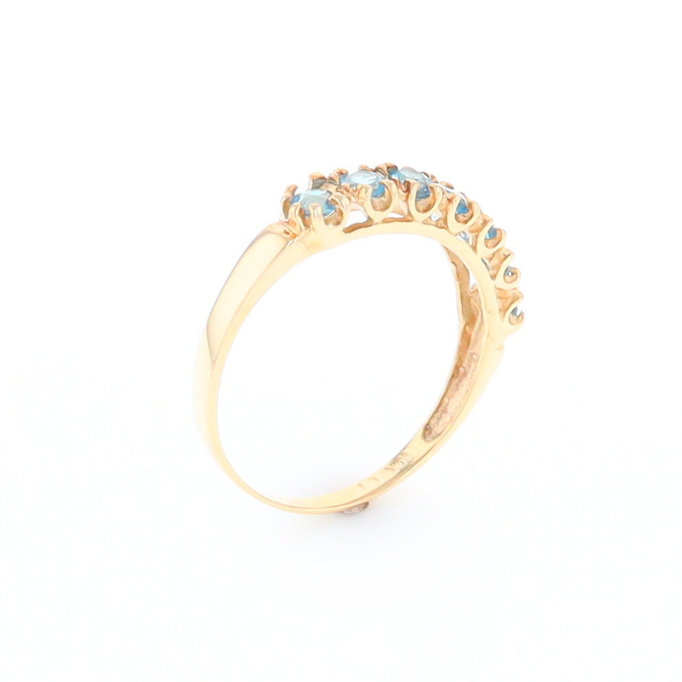 Round Blue Topaz Band