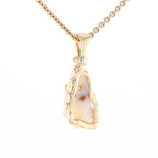 Rough Gold Quartz Freeform Pendant