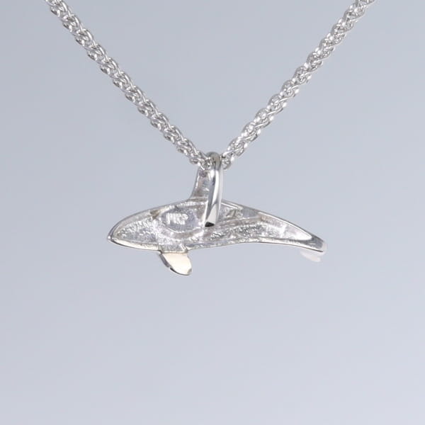 Opal Pendant Inlaid Realistic Orca Killer Whale Design