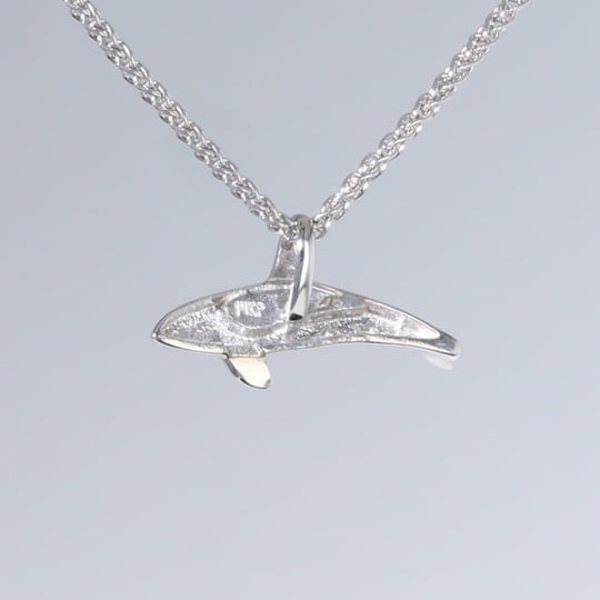 Opal Pendant Inlaid Realistic Orca Killer Whale Design