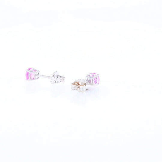 Pink Sapphire Stud Earrings