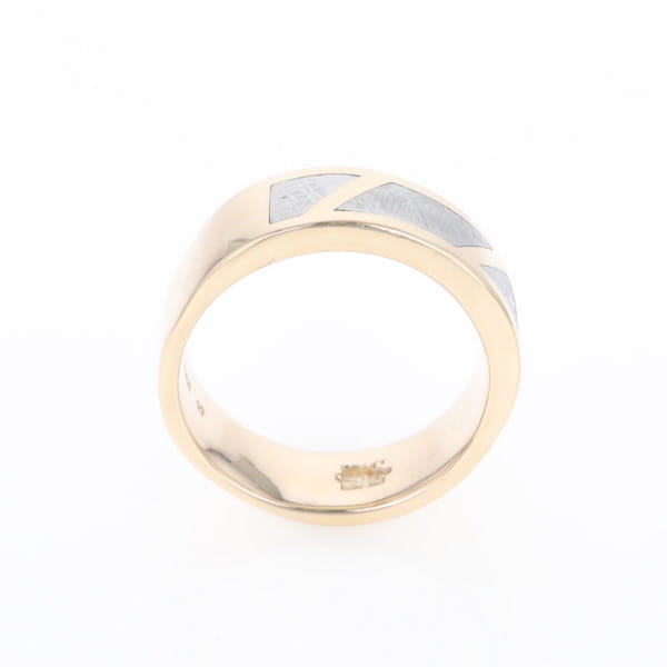 Meteorite Ring, 3 Section Inlaid Design