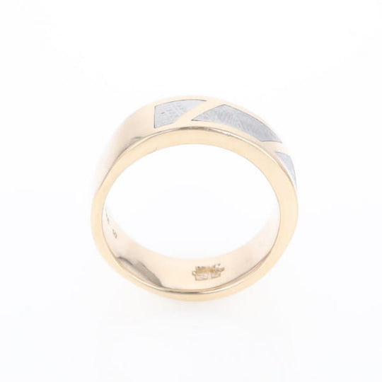 Meteorite Ring, 3 Section Inlaid Design