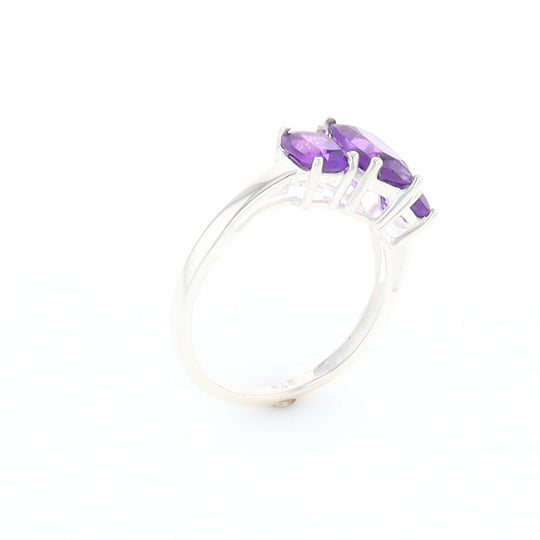 3-Stone Amethyst Ring