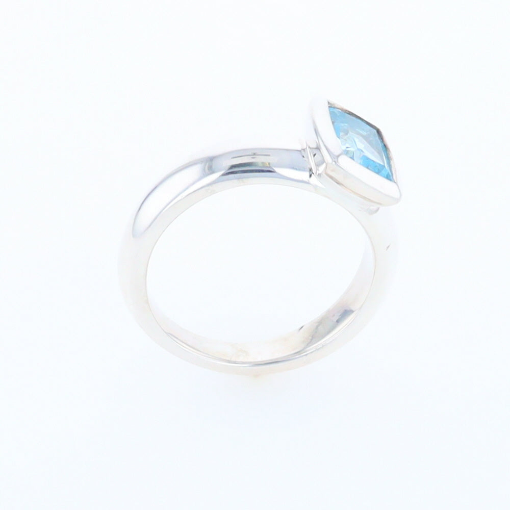 Bezel Blue Topaz Ring