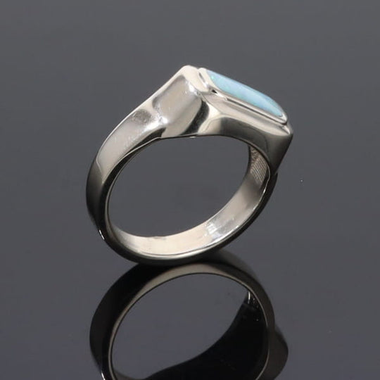 Opal Rings Rectangle Inlaid Design Lady's Ring