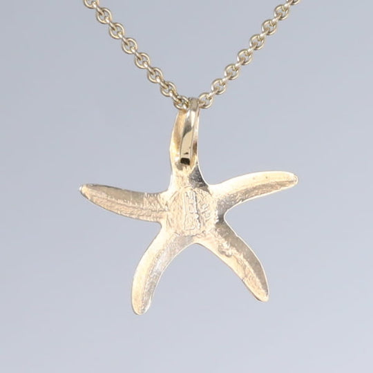 Opal Pendant Inlaid Realistic Star Fish Sea Life Design
