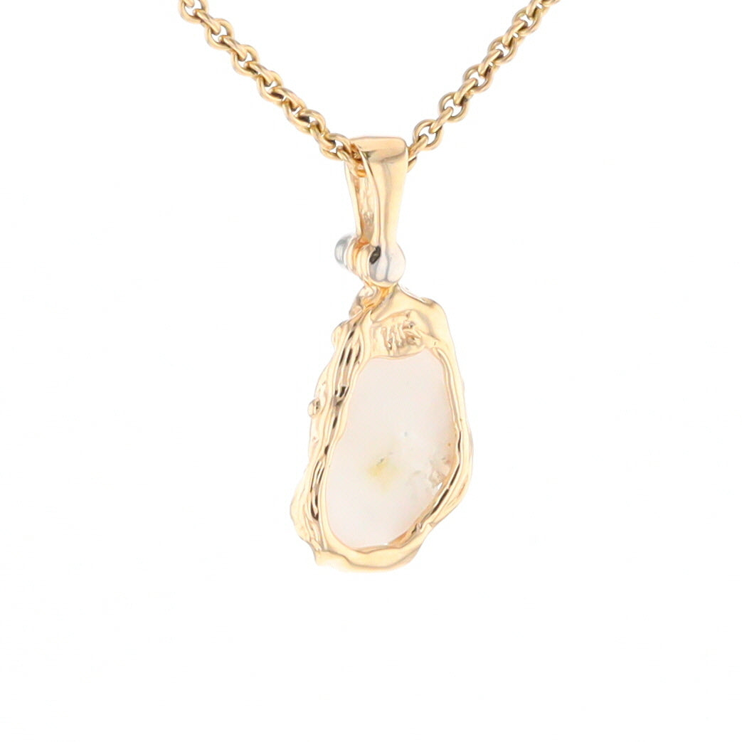 Gold Quartz Freeform Pendant (G2)