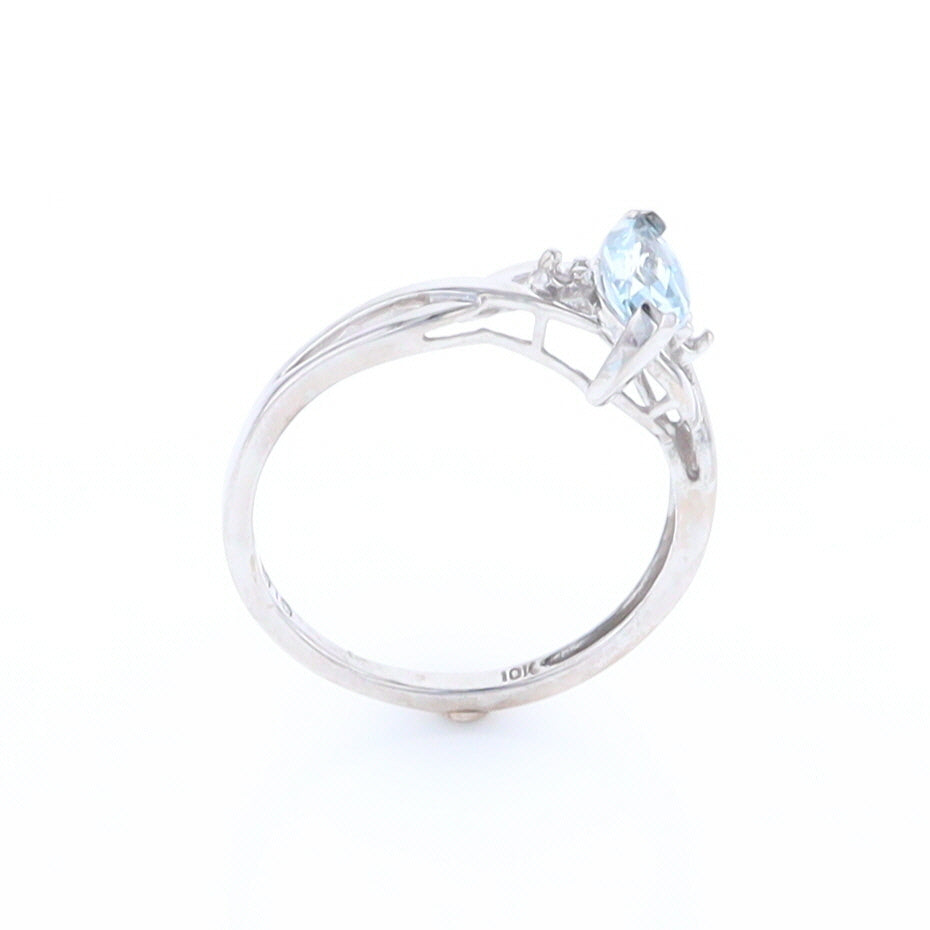 Marquise Blue Topaz Ring