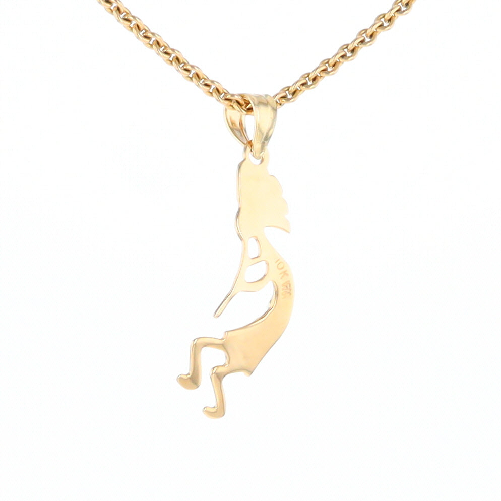 Black Hills Gold Yellow & Rose Gold Kokopelli Pendant