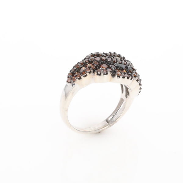 Knot Cluster Orange Diamond Ring