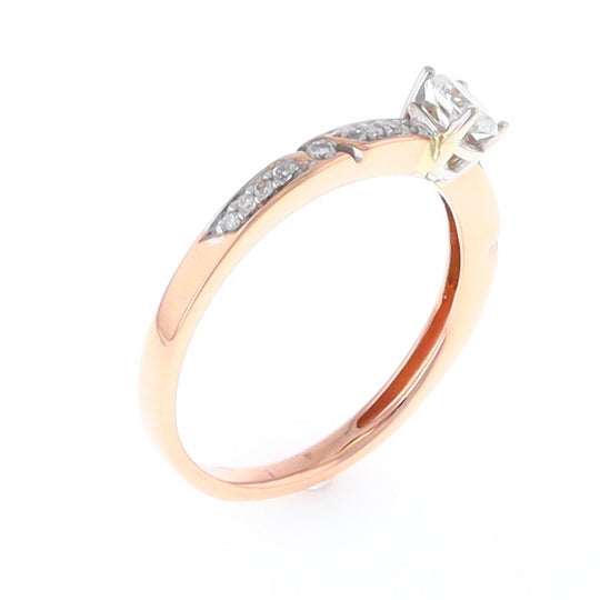 Rose Gold Oval Diamond Engagement Ring