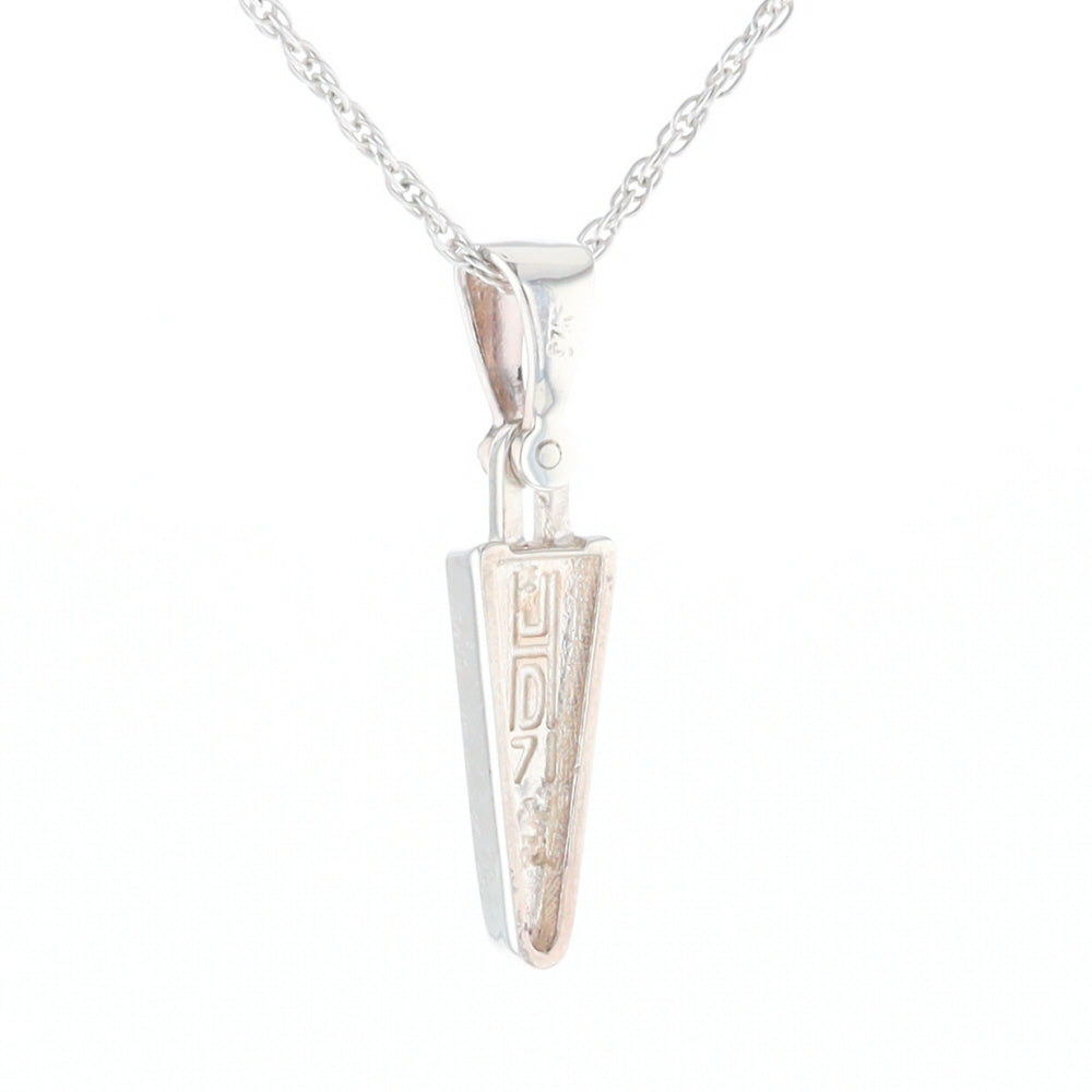 Gold Quartz Upside Down Triangle Pendant