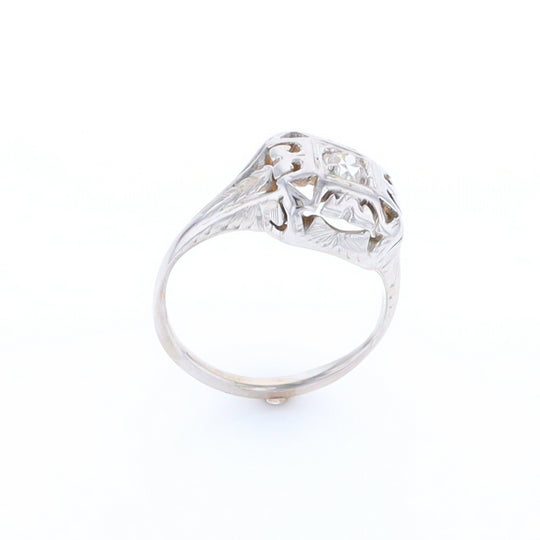 Vintage Square Top Diamond Ring