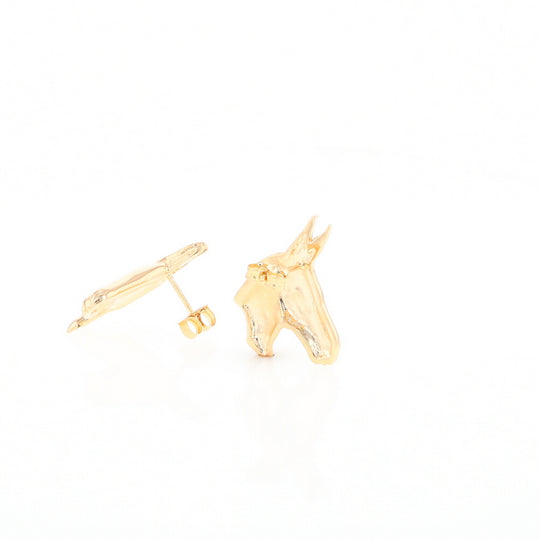 Gold Donkey Earrings