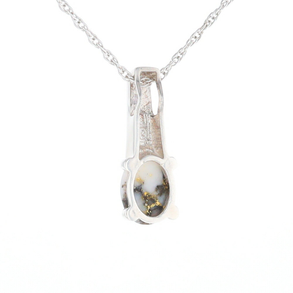 Gold Quartz Cabochon Pendant