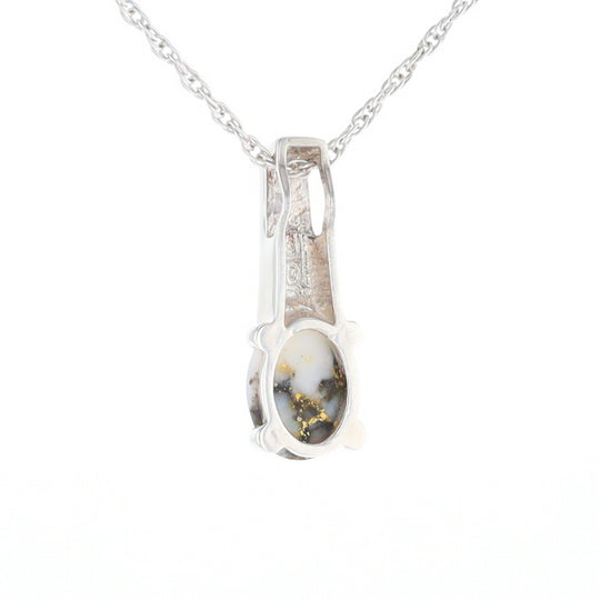Gold Quartz Cabochon Pendant