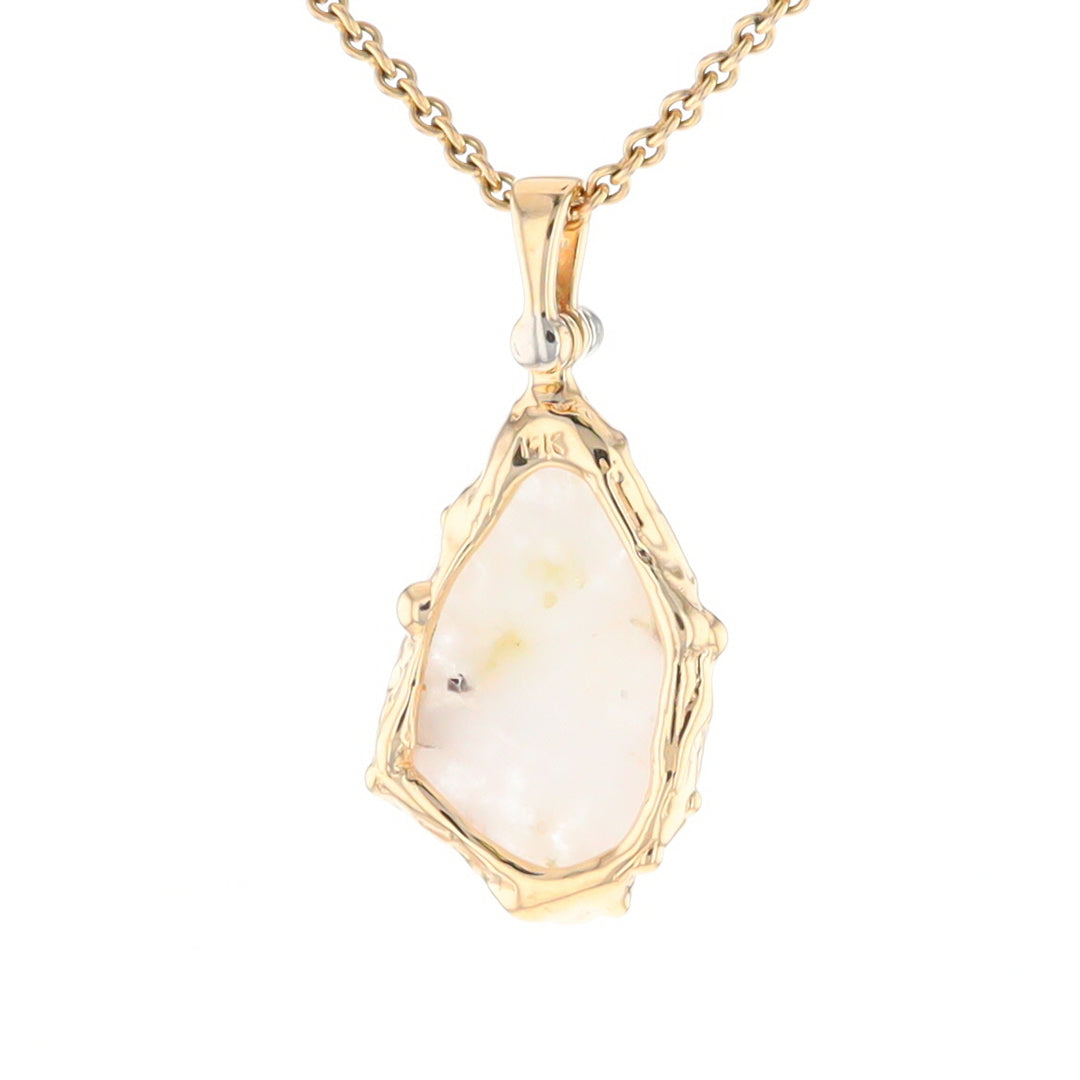 Gold Quartz Freeform Pendant  (G2)