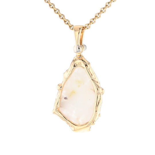 Gold Quartz Freeform Pendant  (G2)