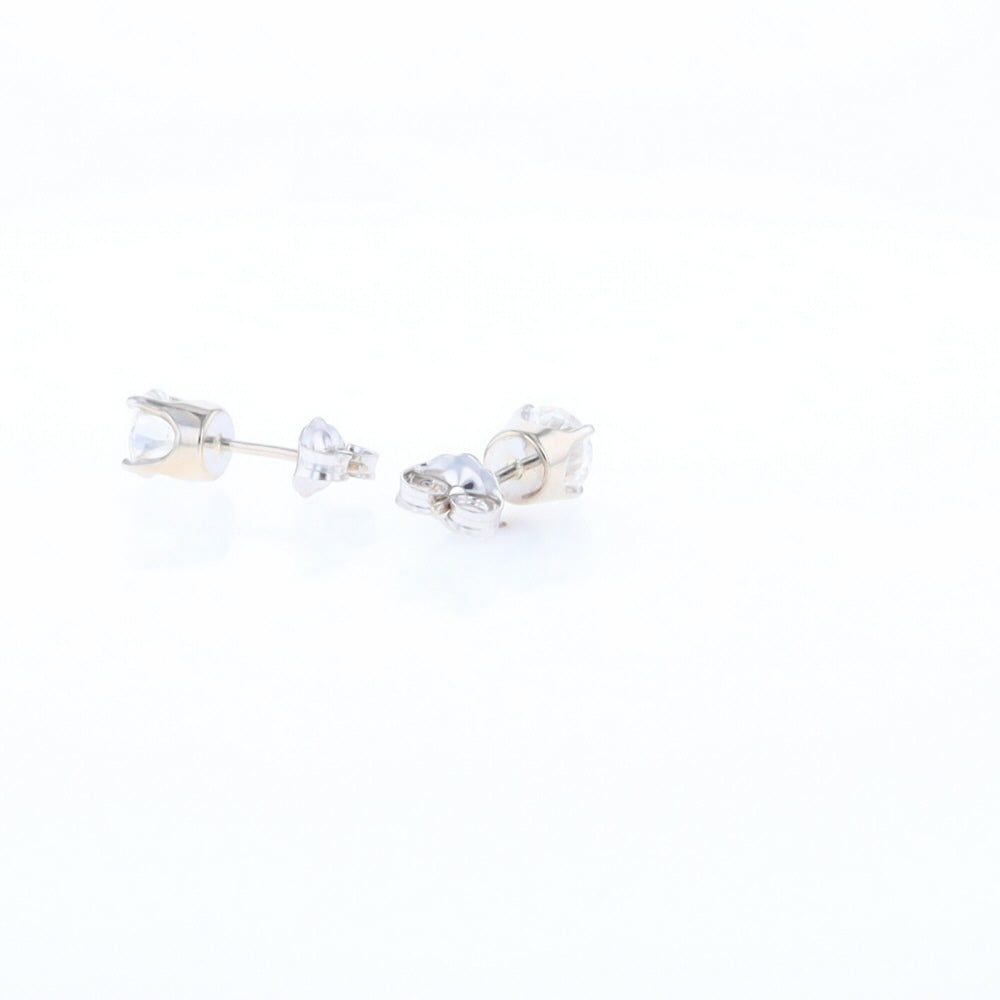 Moissanite Solitaire Stud Earrings