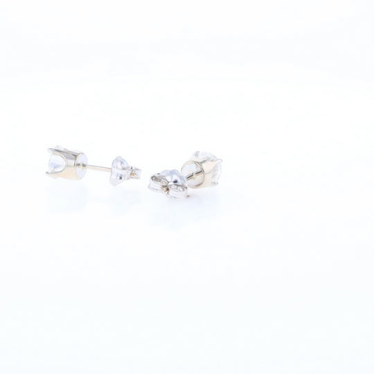 Moissanite Solitaire Stud Earrings