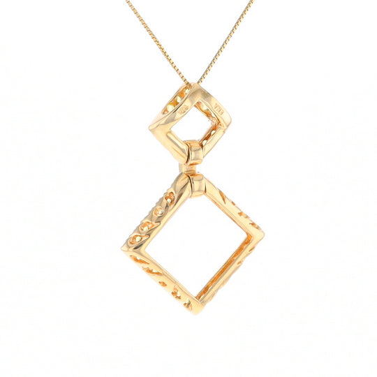 Yellow Sapphire Double Square Necklace