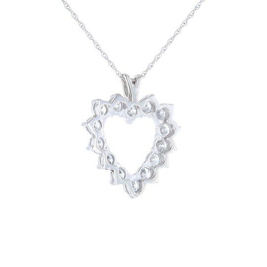 Open Heart Diamond Pendant